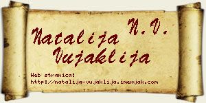 Natalija Vujaklija vizit kartica